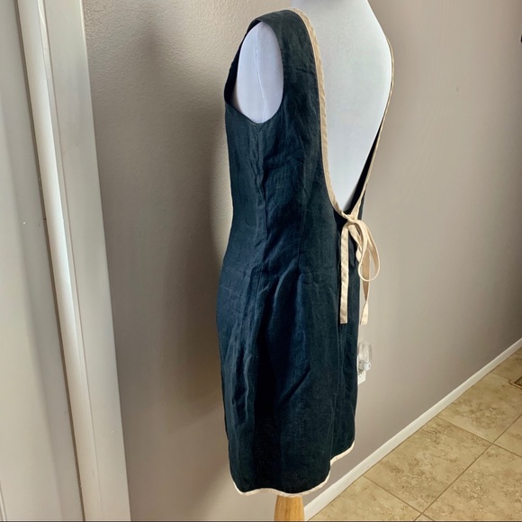 Linen classic dress - Picture 3 of 8